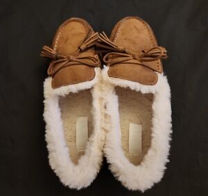 H&M Brown and Cream Women's Slippers
